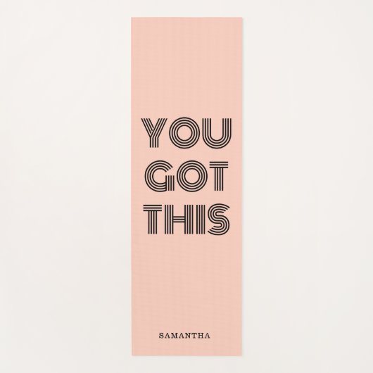 Piekroze aangepast JE HEBT DEZE Motivatie Yogamat (Voorkant)