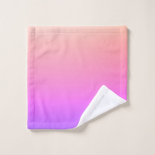 Piekroze en Paarse kleurrijke ombre Bad Handdoek (Wasdoekje)