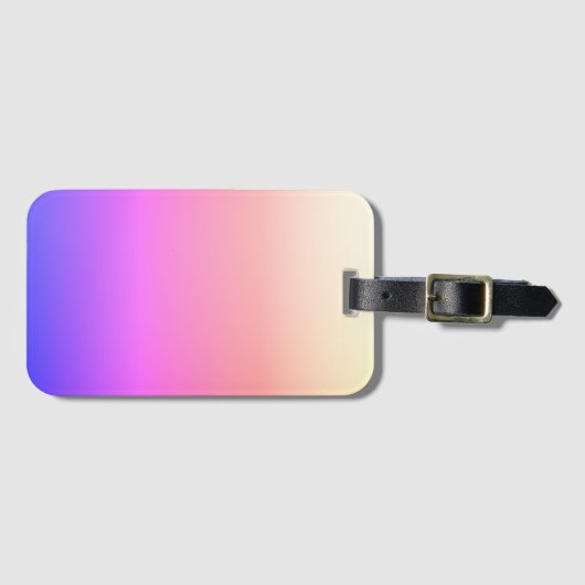 Piekroze en Paarse kleurrijke ombre Bagagelabel (Voorkant (horizontaal))