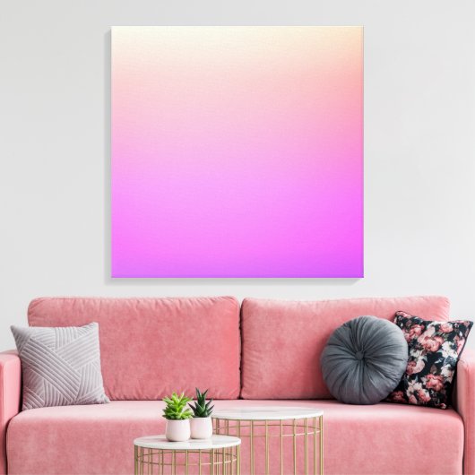 Piekroze en Paarse kleurrijke ombre Canvas Afdruk (Insitu (Woonkamer))