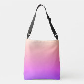 Piekroze en Paarse kleurrijke ombre Crossbody Tas (Achterkant)