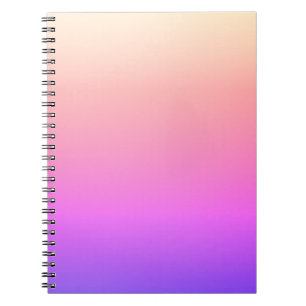 Piekroze en Paarse kleurrijke ombre Notitieboek