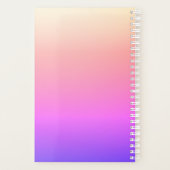 Piekroze en Paarse kleurrijke ombre Planner (Achterkant)