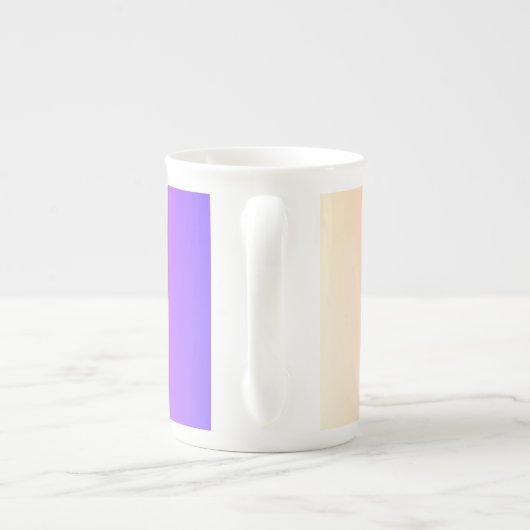 Piekroze en Paarse kleurrijke ombre Porselein Kop (Achterkant)