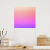 Piekroze en Paarse kleurrijke ombre Poster (Keuken)