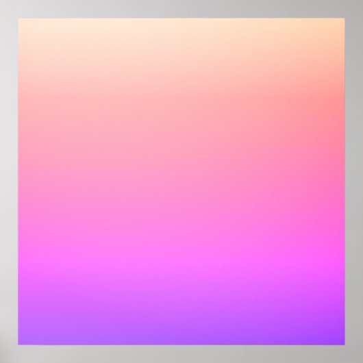 Piekroze en Paarse kleurrijke ombre Poster (Voorkant)