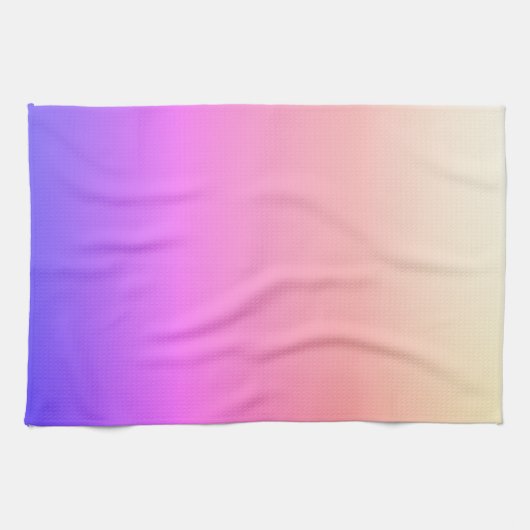 Piekroze en Paarse kleurrijke ombre Theedoek (Horizontaal)