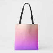 Piekroze en Paarse kleurrijke ombre Tote Bag (Voorkant)
