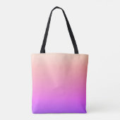 Piekroze en Paarse kleurrijke ombre Tote Bag (Achterkant)