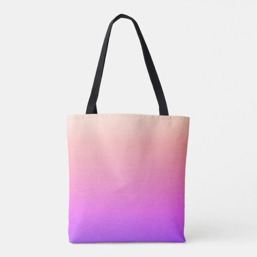 Piekroze en Paarse kleurrijke ombre Tote Bag (Achterkant)