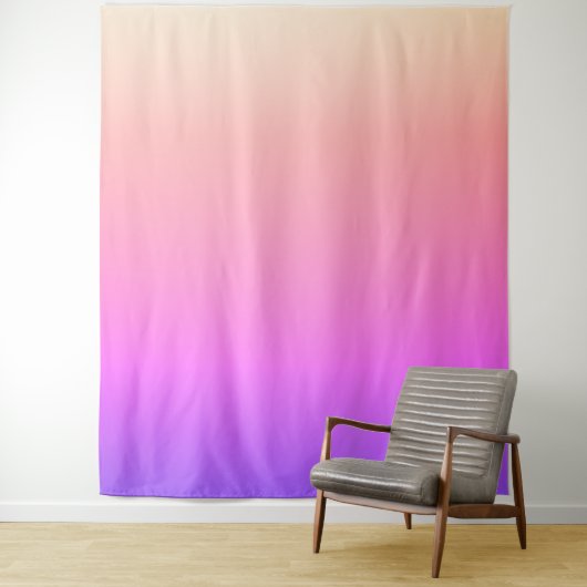 Piekroze en Paarse kleurrijke ombre Wandkleed (In situ)