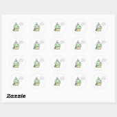 "Piekte in de Kleuterklas" Grappig Schildpad Ontwe Ronde Sticker (Vel)
