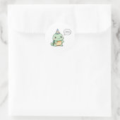 "Piekte in de Kleuterklas" Grappig Schildpad Ontwe Ronde Sticker (Tas)