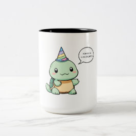 "Piekte in de Kleuterklas" Grappig Schildpad Ontwe Tweekleurige Koffiemok