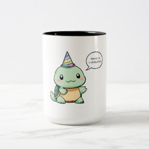 "Piekte in de Kleuterklas" Grappig Schildpad Ontwe Tweekleurige Koffiemok