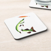 Piekvisserij en vliegvisserij bier onderzetter (Linkerzijde)