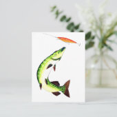 Piekvisserij en vliegvisserij briefkaart (Staand voorkant)