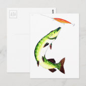 Piekvisserij en vliegvisserij briefkaart (Voorkant / Achterkant)