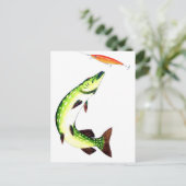 Piekvisserij en vliegvisserij briefkaart (Staand voorkant)