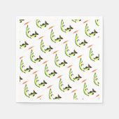 Piekvisserij en vliegvisserij servetten (Voorkant)