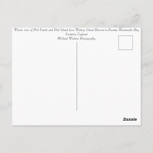 Piel Island Cumbria England Briefkaart (Achterkant)