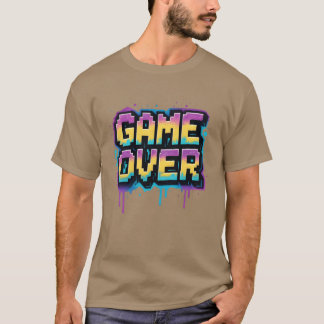 Pielated Game Over Graffiti Design vriend T-shirt