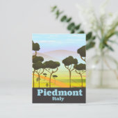Piemont Italië reisposter (Staand voorkant)