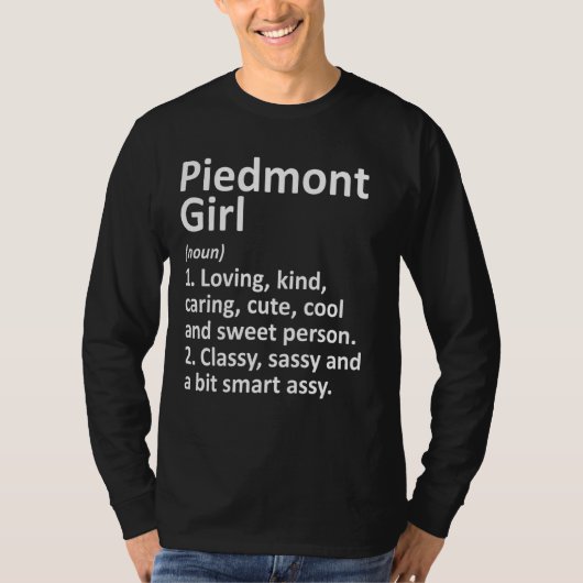 Piemonte Girl Ok Oklahoma Funny City Home Roots T-shirt (Voorkant)