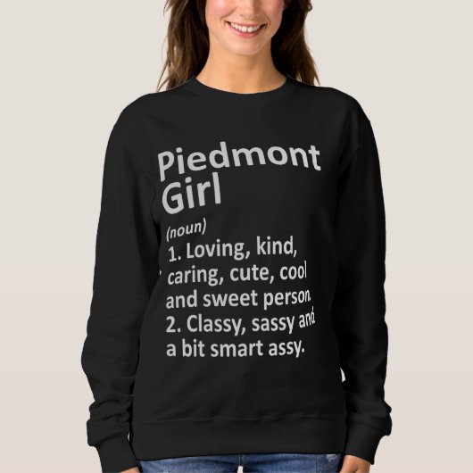 Piemonte Girl Ok Oklahoma Funny City Home Roots Trui (Voorkant)