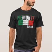 Piemonte Italia Italië Vlag Italiaans Mannen Kind  T-shirt (Voorkant)