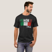 Piemonte Italia Italië Vlag Italiaans Mannen Kind  T-shirt (Voorkant volledig)