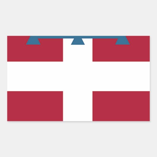 Piemonte (Italië) Vlag Rechthoekige Sticker (Voorkant)