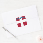 Piemonte (Italië) Vlag Vierkante Sticker (Envelop)