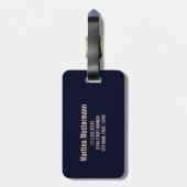 Piemonte Italy Retro Region Map  Pasta Bagagelabel (Achterkant verticaal)