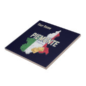 Piemonte Italy Retro Region Map Pasta Tegeltje (Zijkant)