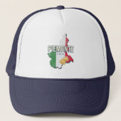 Piemonte Italy Retro Region Map  Pasta Trucker Pet (Voorkant)