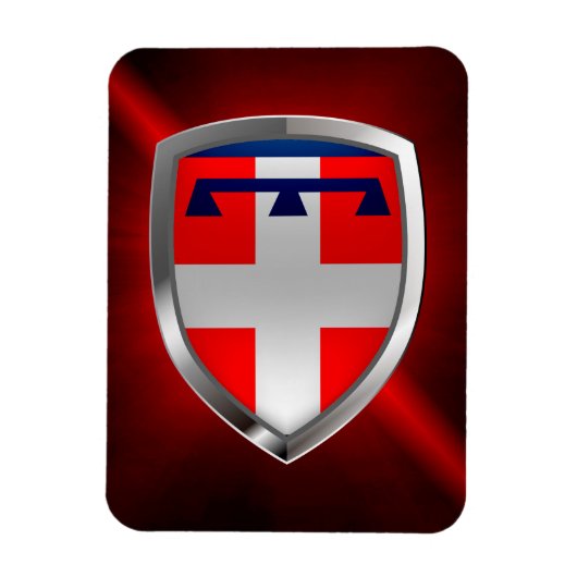 Piemonte Mettalic Emblem Magneet (Verticaal)