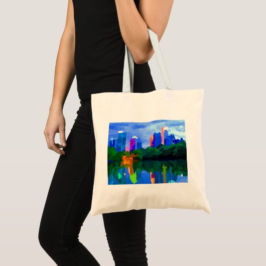 Piemonte Park Atlanta Georgia Skyline Tote Bag (Voorkant (product))