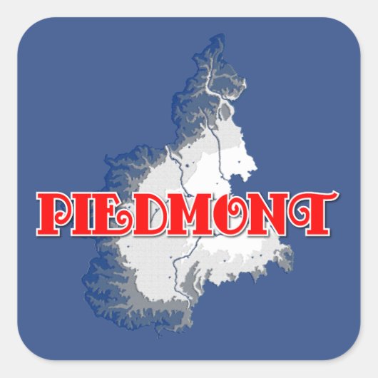 Piemonte Vierkante Sticker (Voorkant)