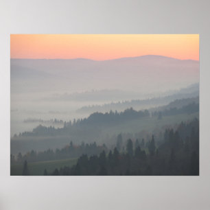 Pieniny zonsopgang poster