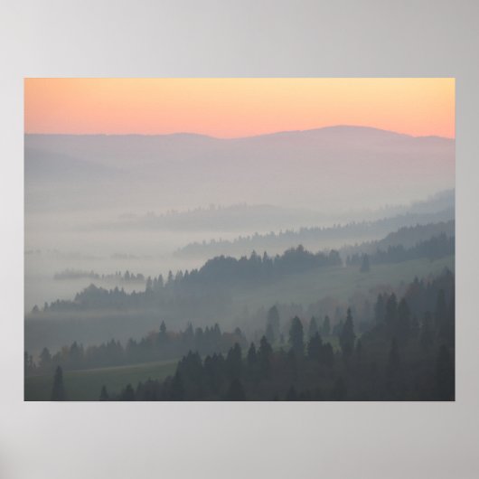 Pieniny zonsopgang poster (Voorkant)