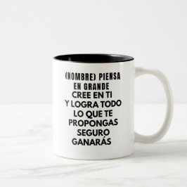 PIENSA EN GRANDE REGALO PERSONALIZADO PARA(NOMBRE) TWEEKLEURIGE KOFFIEMOK