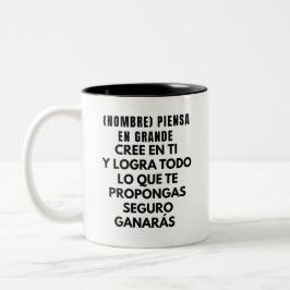 PIENSA EN GRANDE REGALO PERSONALIZADO PARA(NOMBRE) TWEEKLEURIGE KOFFIEMOK