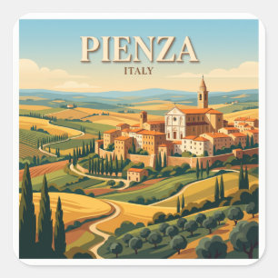 Pienza Italië Vierkante Sticker