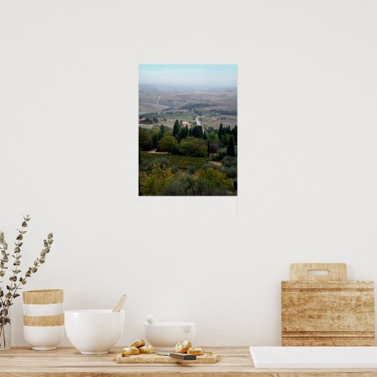 Pienza Landscape Poster (Keuken)