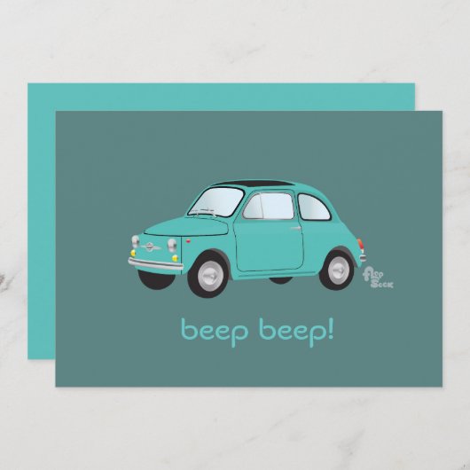 Piep! Birthday Uitnodiging (Voorkant / Achterkant)