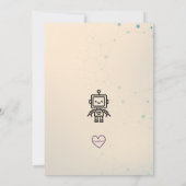 Piep Boop Bop Robot Verjaardag Kaart (Achterkant)