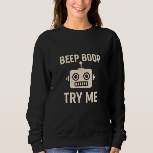 Piep boop probeer me robot trui