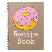 Piep de voedselroze doughnut notitieboek (Voorkant)