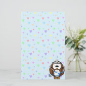piep Doc Uil Briefpapier (Staand voorkant)